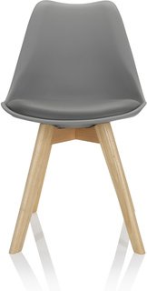 SCANDI 4er Pack - Schalenstuhl Grau