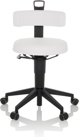 TOP WORK FLEX PU | Kunstleder - Drehhocker Weiß