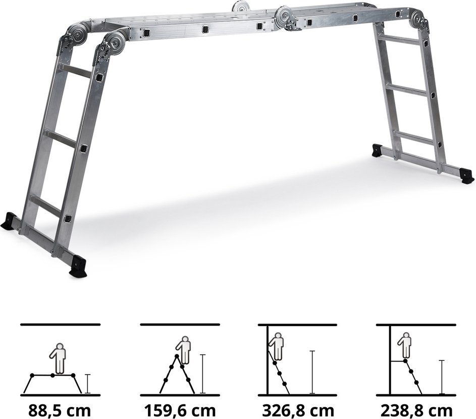 Thumbnail - SOLID W3 | 12 Stufen - Klappleiter Silber