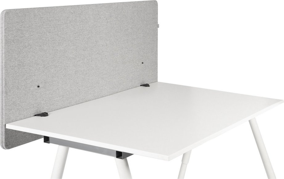 FLEXMIUT D 120 | 120 cm - Tischtrennwand Hellgrau