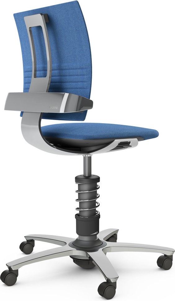 AERIS 3DEE - Swopper Standard Wollmischung meliert Gestell Hochglanz poliert Blau