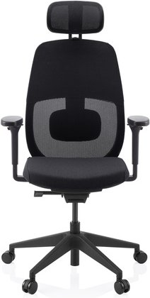 Skandis Pro | mit Kopfstütze - Profi Bürostuhl Schwarz / Schwarz