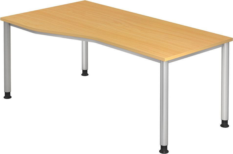 HILO 18 S | Schreibtisch - Buche 180 x 100 höhenverstellbar