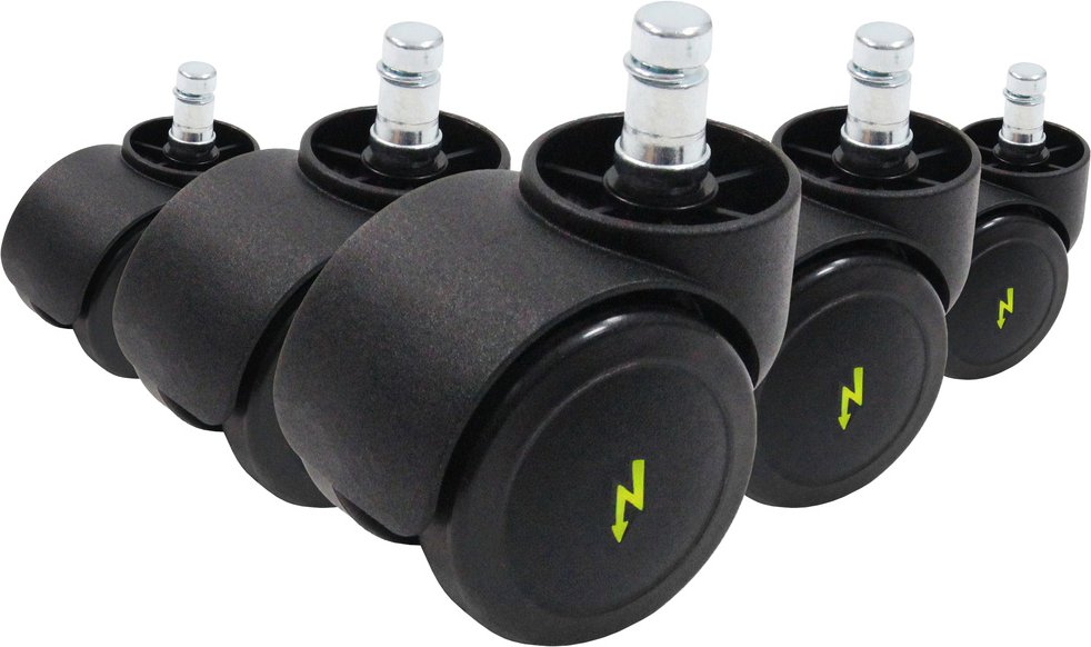 5x ROLO ESD 10mm/50mm | Hartböden - Stuhlrollen Schwarz