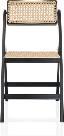 TUDELA BAMBOO - Klappstuhl Schwarz/Braun