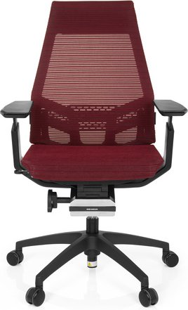 GENIDIA SMART BLACK | Netz - Profi Bürostuhl Rot / Schwarz