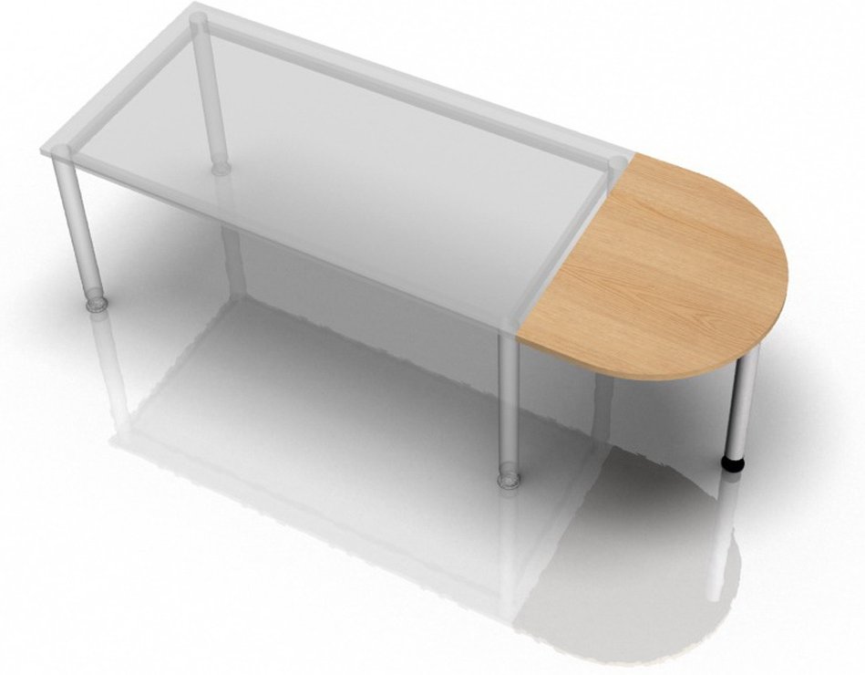 XBA60 S - Ansatztisch 60x80 Eiche