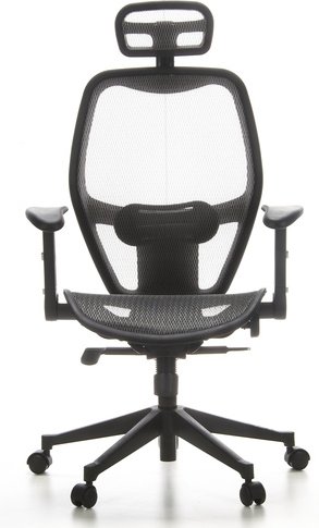 AIR-PORT | Rücken Netz | Sitz Netz - Profi Bürostuhl Silbergrau