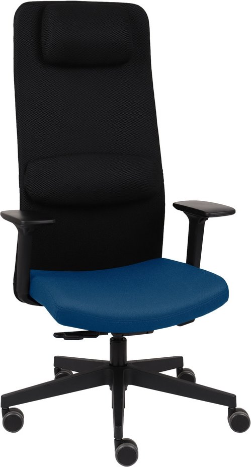 Mike2B - Profi Bürostuhl Schwarz/Dunkelblau