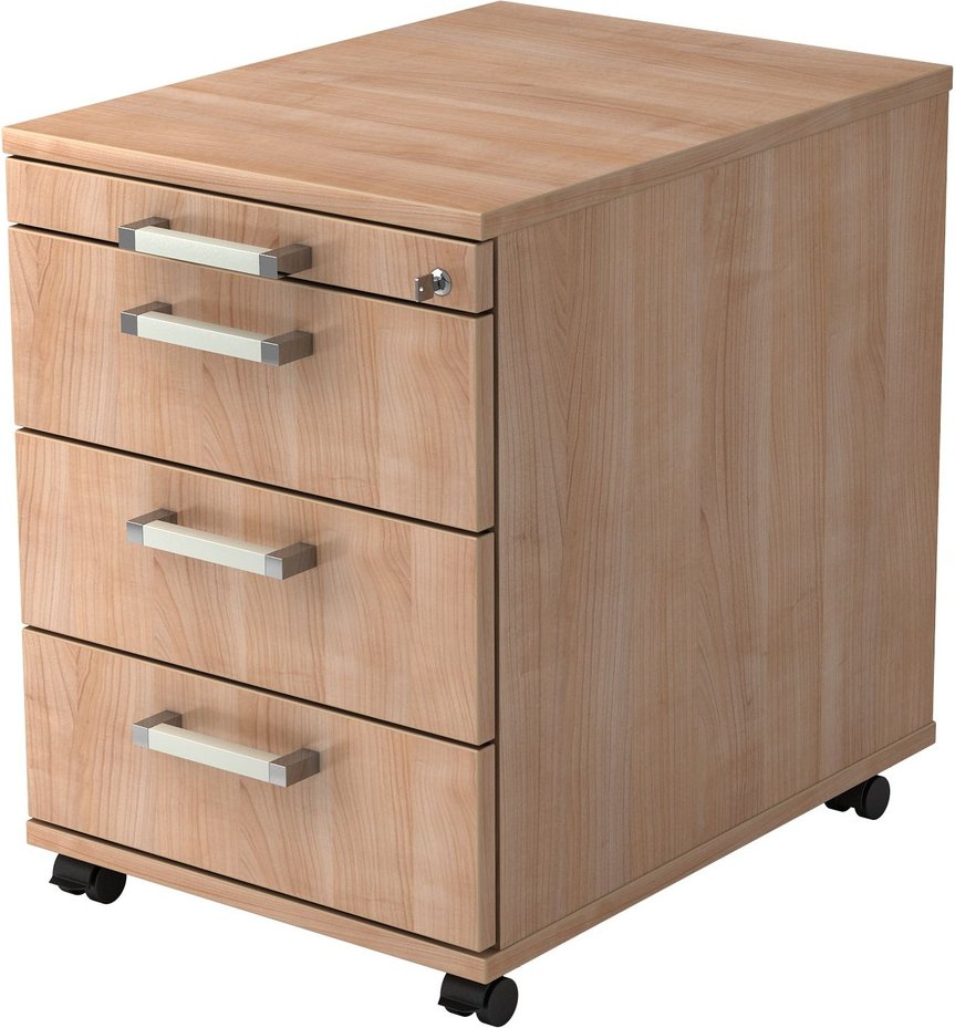 Thumbnail - SIGNA AC30 CE - Rollcontainer Nussbaum Chromgriff Metall