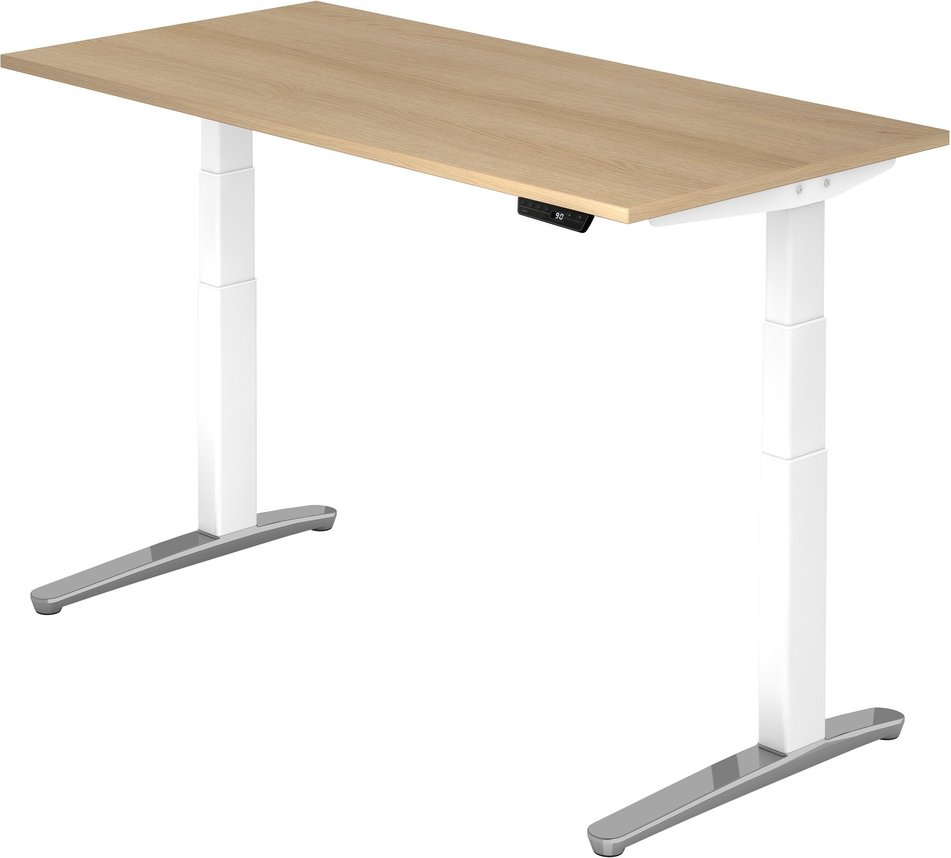 XBHM 16 WC | Schreibtisch - 160 x 80 Eiche elektrisch höhenverstellbar