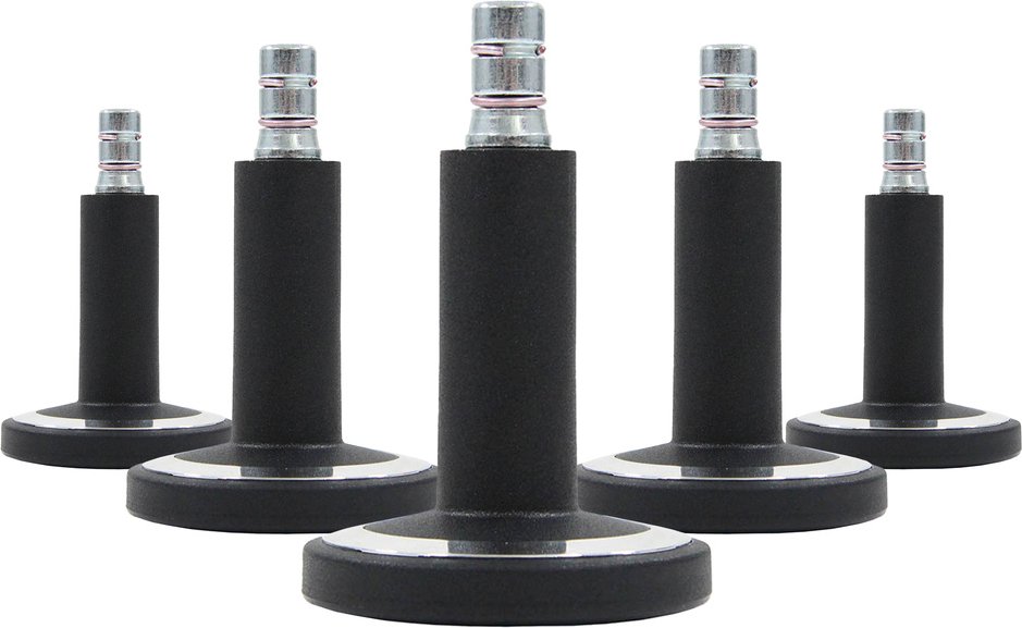 STATO-M | 11 mm | Teppichboden - Stuhlgleiter Schwarz / Chrom