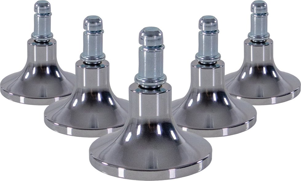 STAND C | 11 mm | Teppichboden - Stuhlrollen Silber