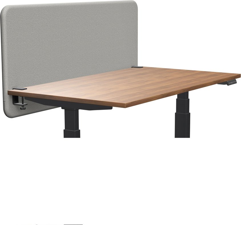 Tystiq | 140 cm | M | Klemme Schwarz - Trennwand Hellgrau/Schwarz