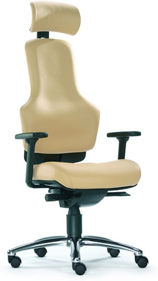 ZERO O1 - High End Bürostuhl Creme Leder