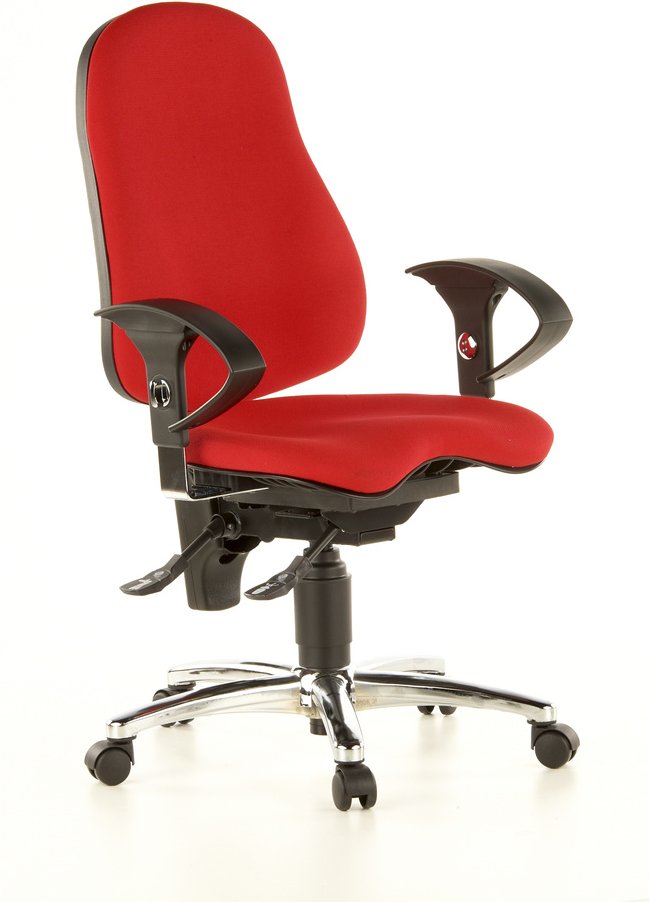 SITNESS 10 - Profi Bürostuhl Rot Stoff
