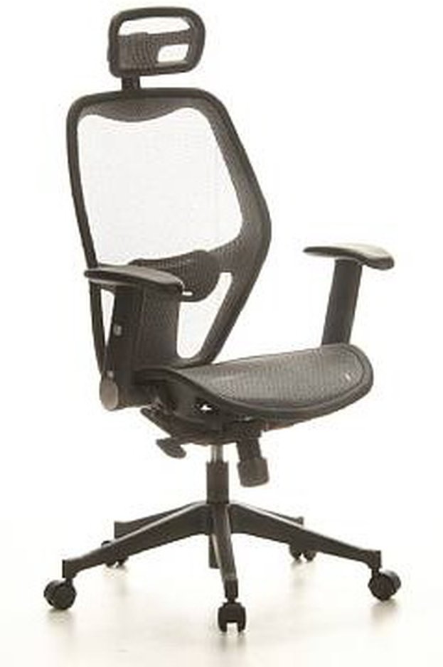 AIR-PORT | Rücken Netz | Sitz Netz - Profi Bürostuhl Silbergrau