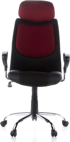 Thumbnail - CITY 80 - Home Office Chefsessel Schwarz / Weinrot