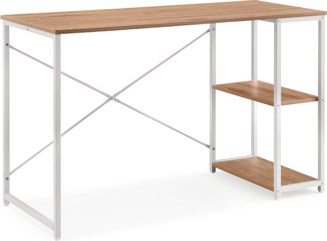 Easy Up2 | 120x48 - Schreibtisch Weiß/Eiche