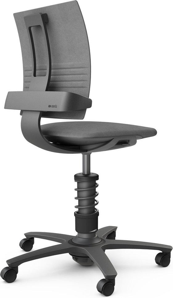 Thumbnail - AERIS 3DEE - Swopper Standard Mikrofaser Gestell Schwarz Grau