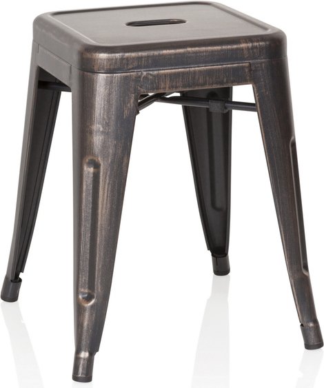 VANTAGGIO - Bistrohocker Schwarz / Gold