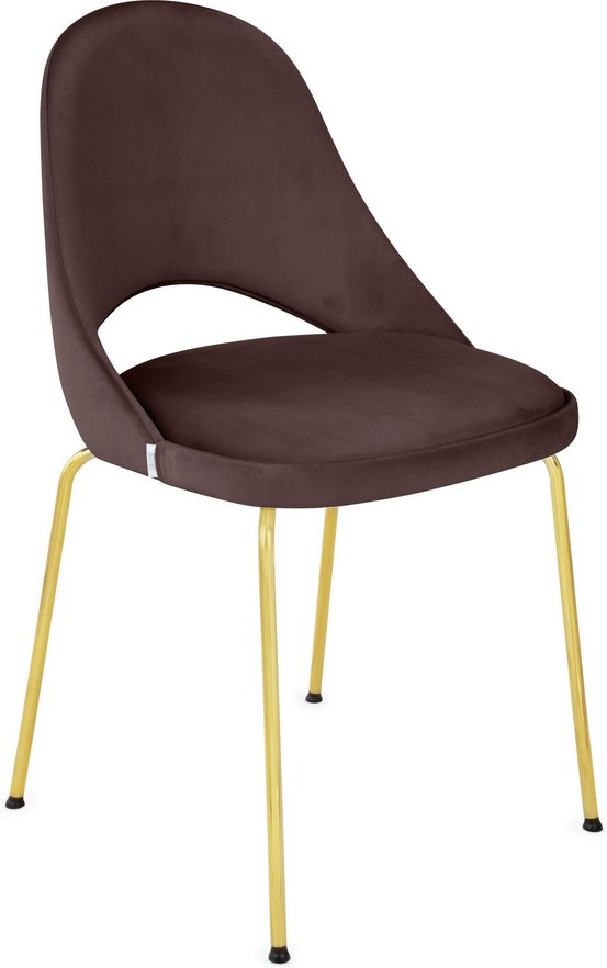 COSTA GOLD - Vierfußstuhl Dunkelbraun