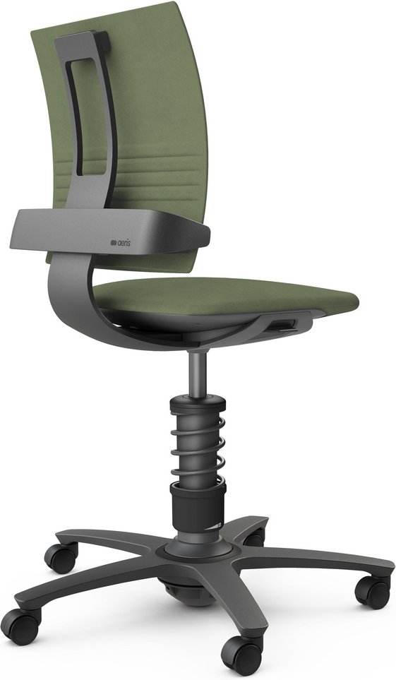 AERIS 3DEE - Swopper Standard Mikrofaser Gestell Schwarz Grün