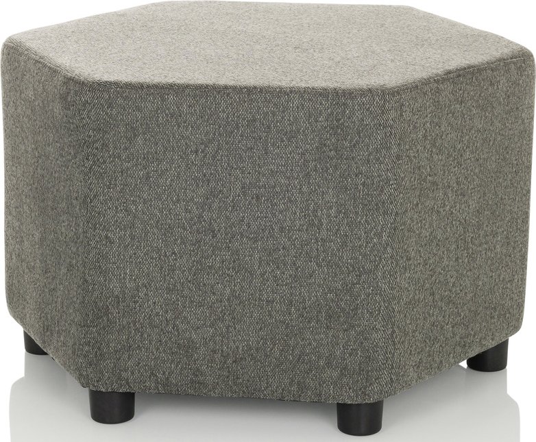 BAREO - Polsterhocker Grau