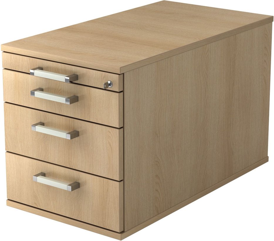 Thumbnail - SIGNA TC30 CE - Rollcontainer Eiche Chromgriff Metall