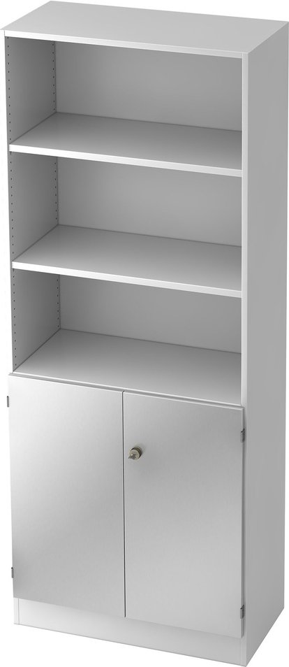 SIGNA K 6770 SG - 5 OH mit Knauf (abschließbar) Schrank Weiß/Silber