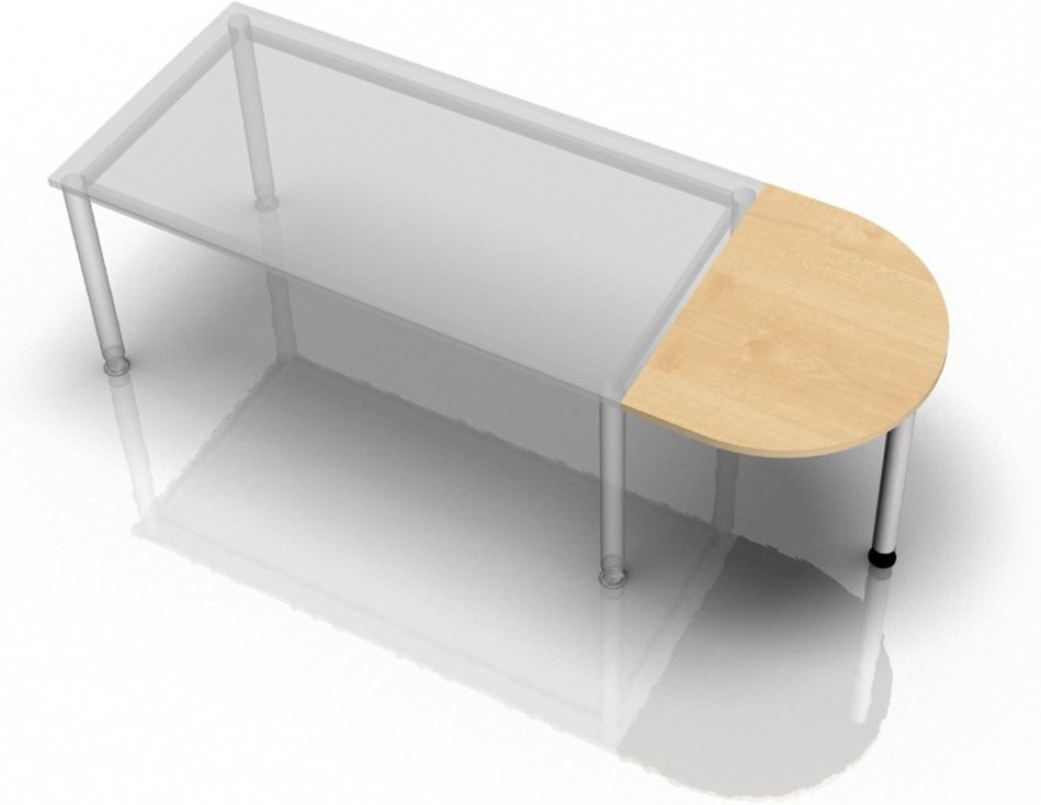 XBA60 S - Ansatztisch 60x80 Ahorn