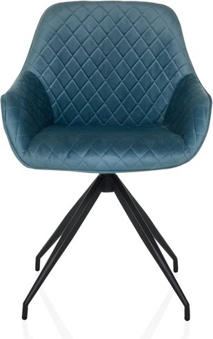 ELVERUM - Polsterstuhl Blaugrau