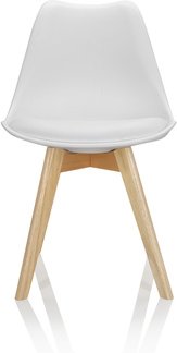 SCANDI 4er Pack - Schalenstuhl Weiß