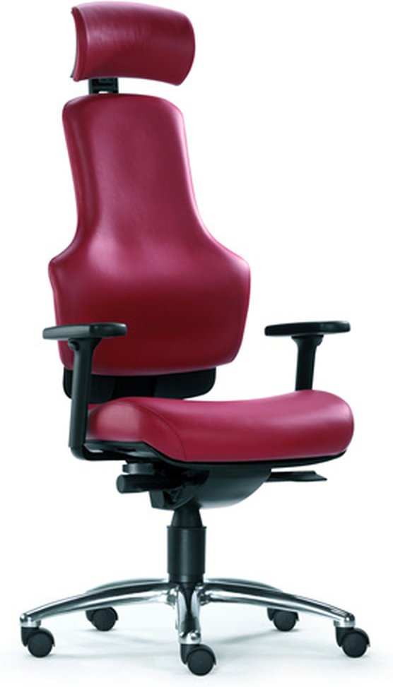 Thumbnail - ZERO O1 - High End Bürostuhl Rot Leder