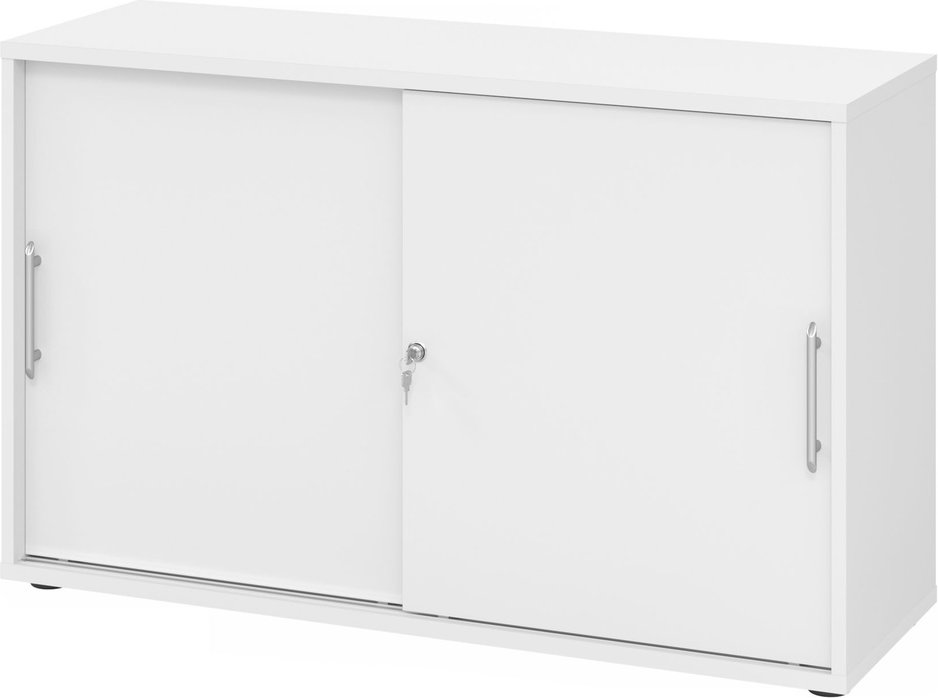 Thumbnail - BETA 1752S | Schiebetürenschrank | 2 OH - Weiß Relinggriff Kunststoff