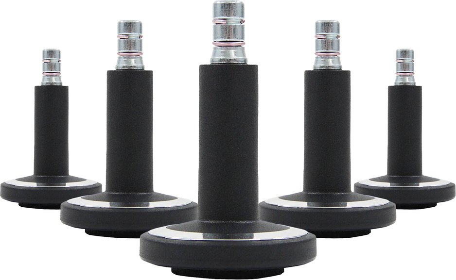 STATO-M | 11 mm | Hartboden - Stuhlrollen Schwarz / Chrom