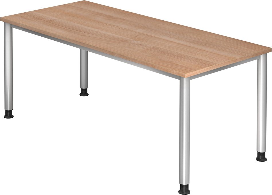 HILO 19 S | Schreibtisch - 180 x 80 Nussbaum höhenverstellbar