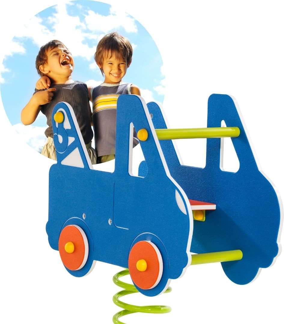 Federwippe Federtier FAHRZEUG Schaukelwippe für Kinder Privatgarten & Spielplatz DIN EN 1176 Ohne Rückenlehne