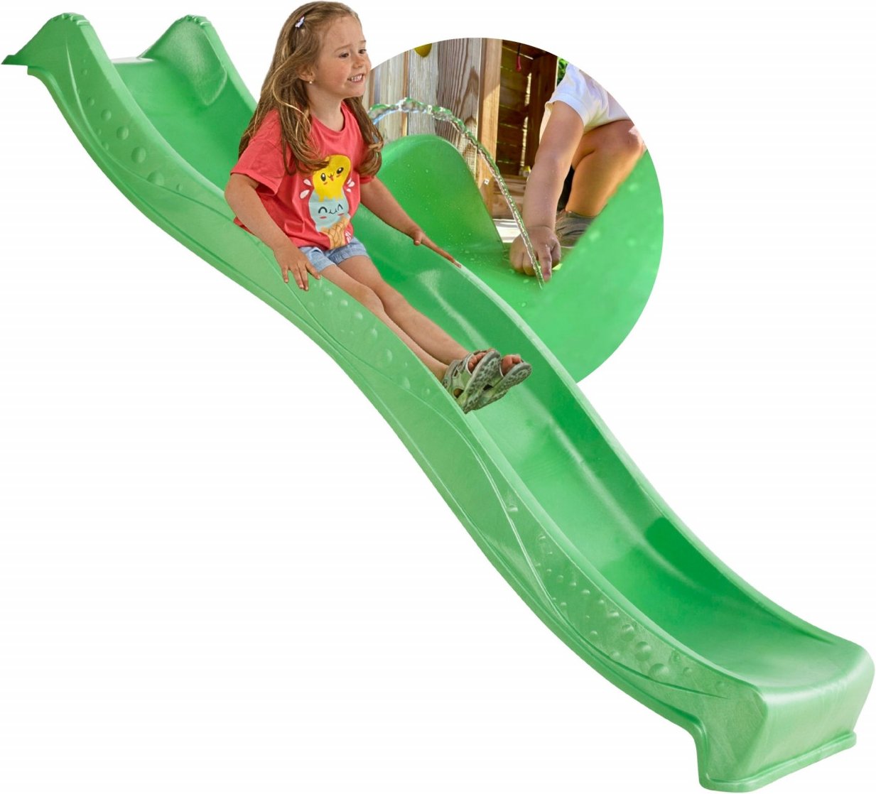 Wellenrutsche WATERSLIDE 230 m Podesthöhe 120 m Limongrün