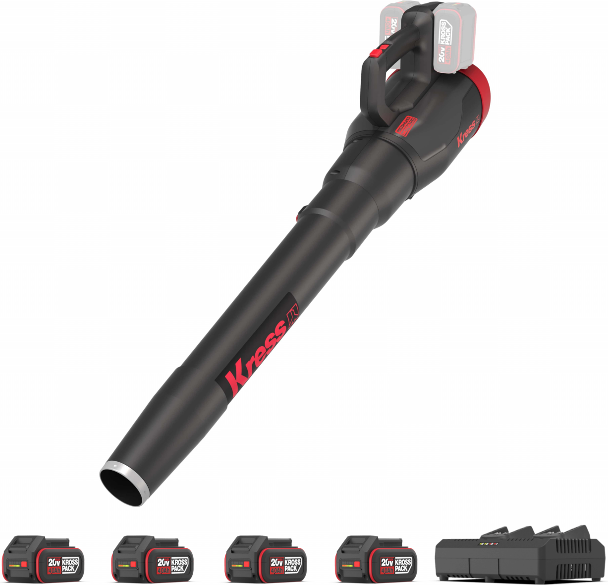 Thumbnail - AkkuLaubbläser KG584 40 V Laubbläser KomplettSet mit 4 x 40 Ah + 1 x Doppelladegerät 4 A