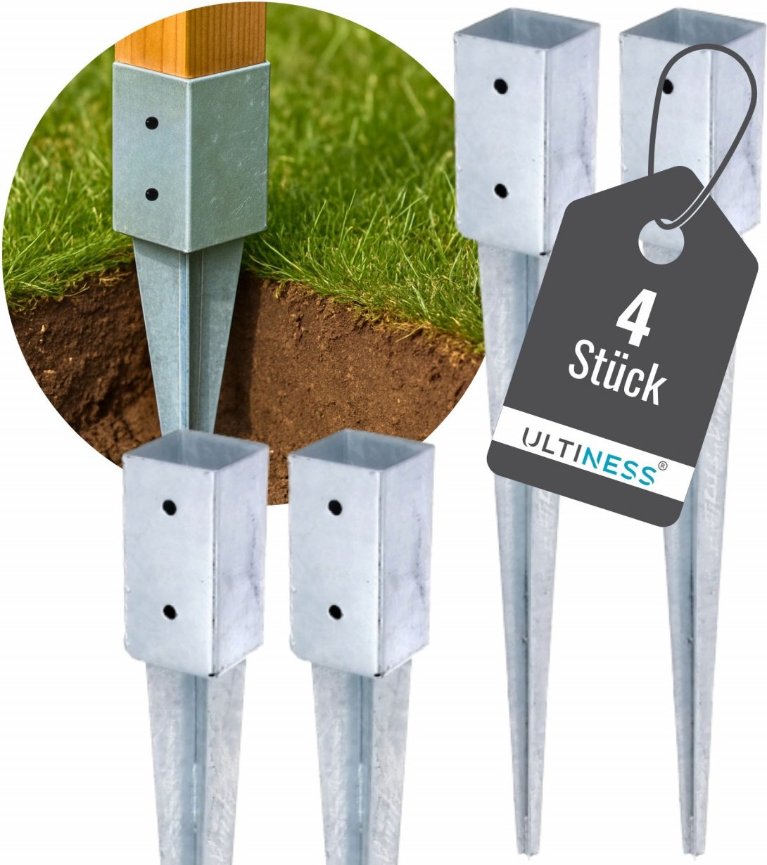 Einschlaghülse feuerverzinkt 71 91 mm 71 mm 4erSet