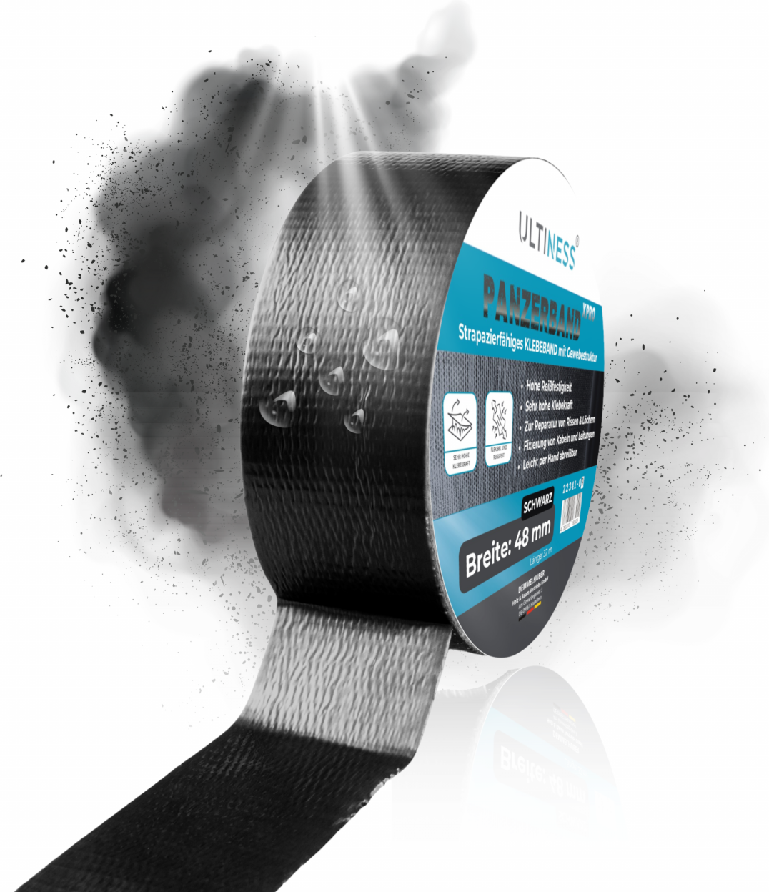 Panzerband XPRO 48 mm x 32 m Reparaturband gewebeverstärkt 1