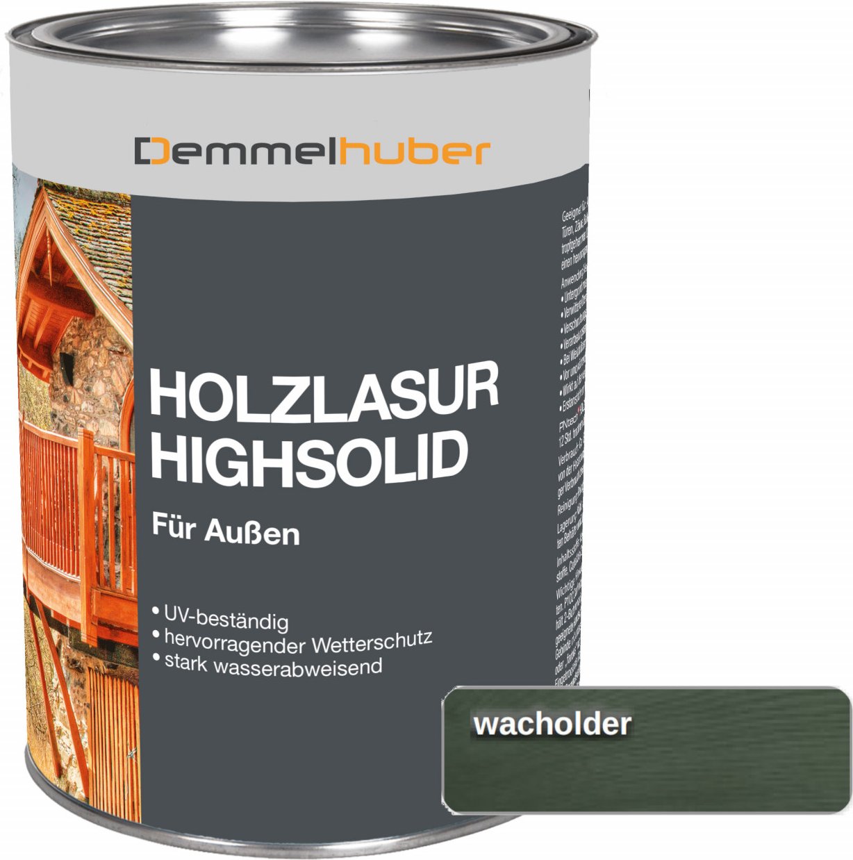 Holzschutzlasur HIGH SOLID Wacholder 25 Liter