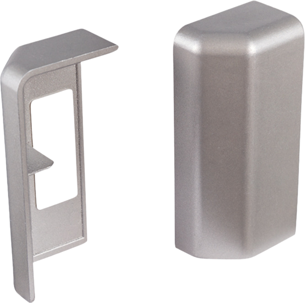 Endkappe selbstklebend Profil 15 MK 20 PK Fußleiste (Set) 2038 Edelstahl