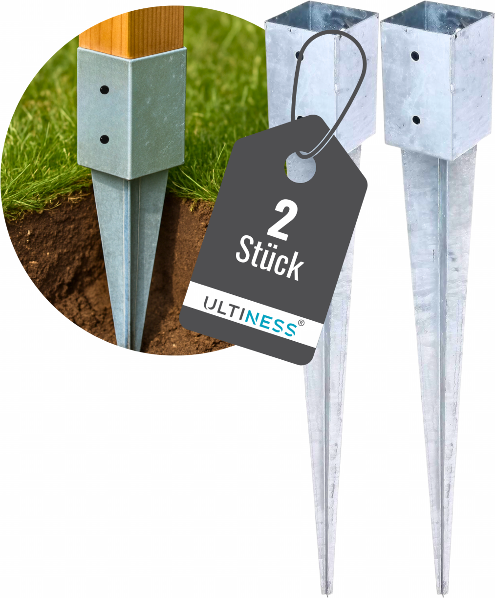 Einschlaghülse feuerverzinkt 71 91 mm 91 mm 2erSet