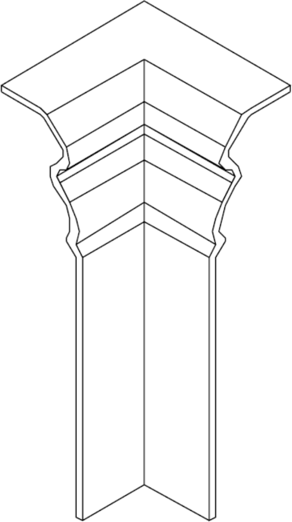 Innenecke selbstklebend Profil 13 PK Weiß 2001 (4erPack)