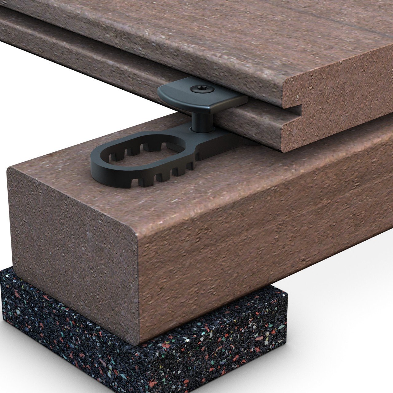 Terrassendielenbefestigung TERRAFLEX N9 mit Edelstahlschraube C1 für Holz UK 30 Stück