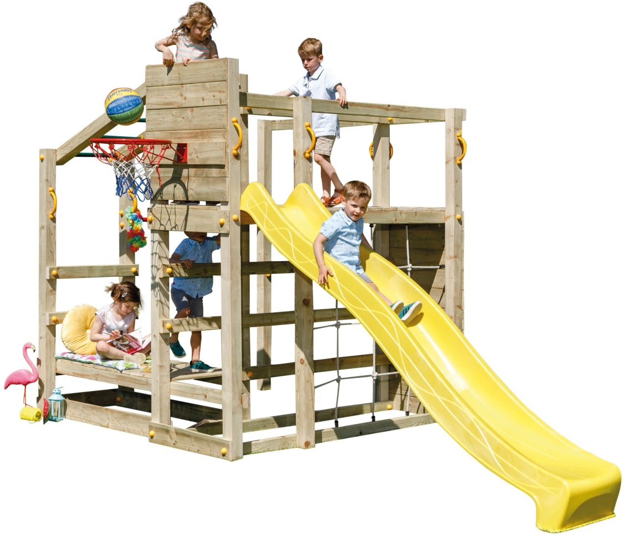 Thumbnail - Spielturm CROSSFIT mit Rutsche Gelb