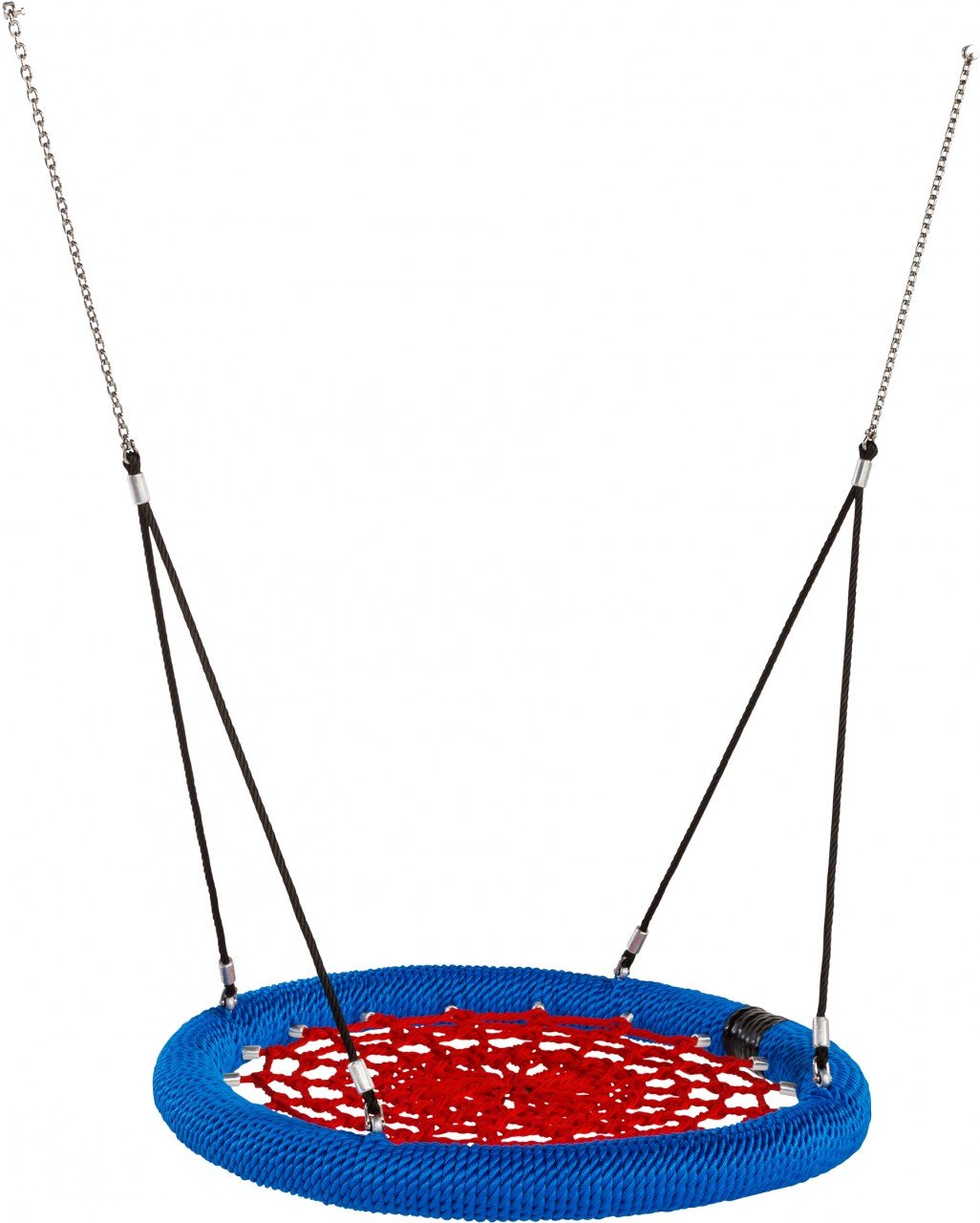 Nestschaukel ROSETTE Ø 120 cm Zweipunktbefestigung RotBlau Ohne