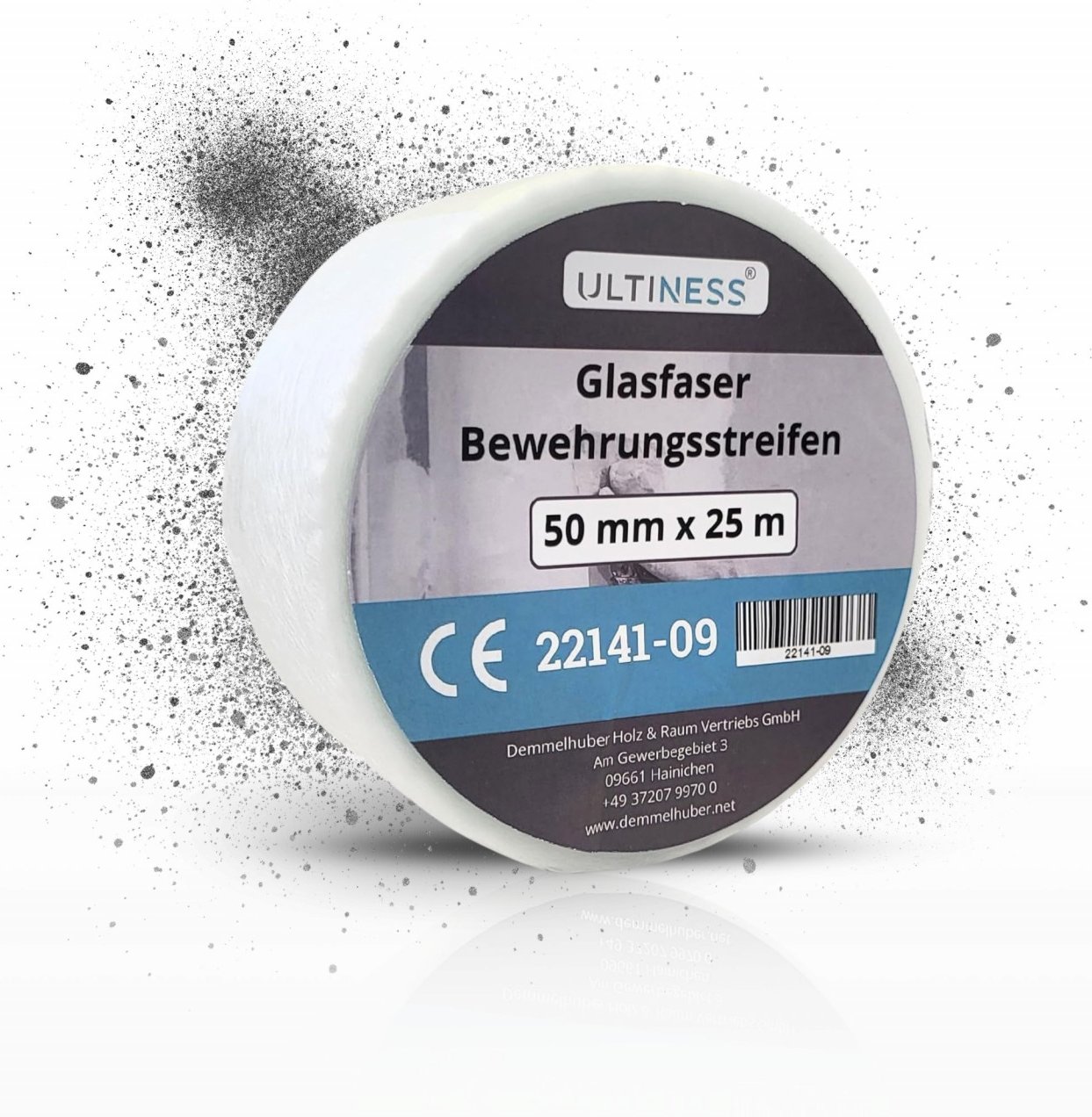 Glasfaser Bewehrungsstreifen 50 mm x 25 m Fugendeckstreifen & Fugenband für Trockenbau 1